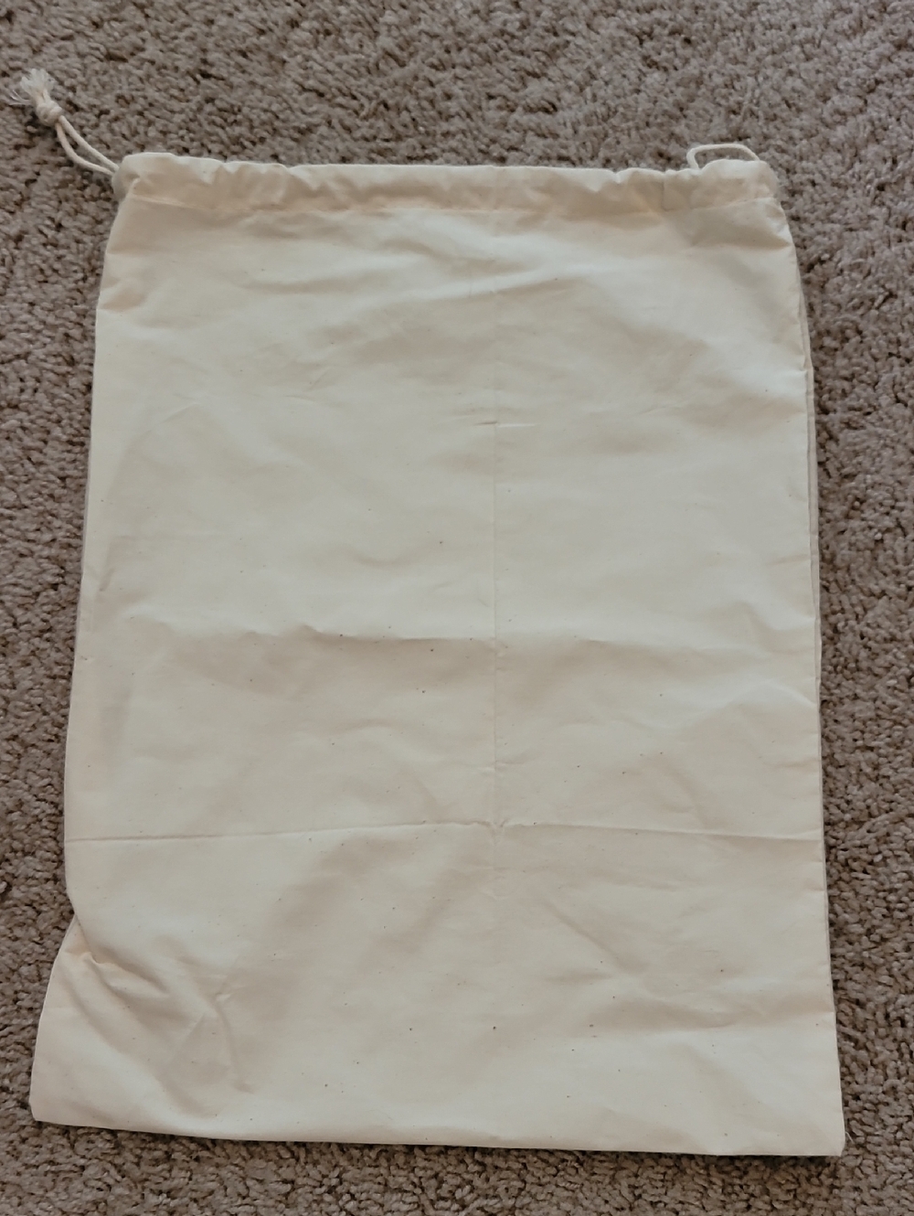 Canvas Drawstring Dust Bag - Cream